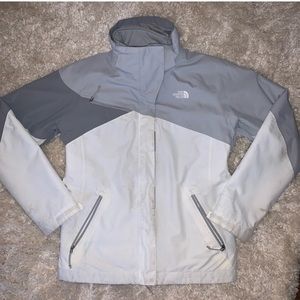 The North Face White and Grey Snowboarding Jacket